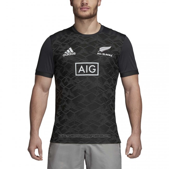 Camiseta Nueva Zelandia All Blacks Rugby 2018 Gris